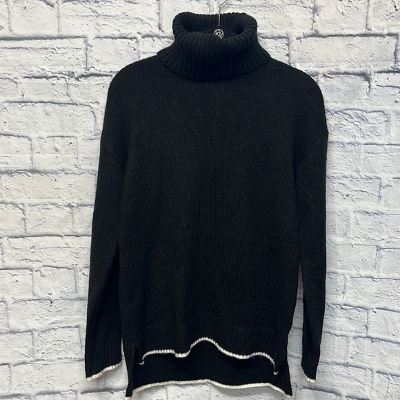 NWOT-Loft Black Wool Sweater - Picture 1 of 4